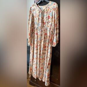 Floral Long Sleeve Maxi Dress